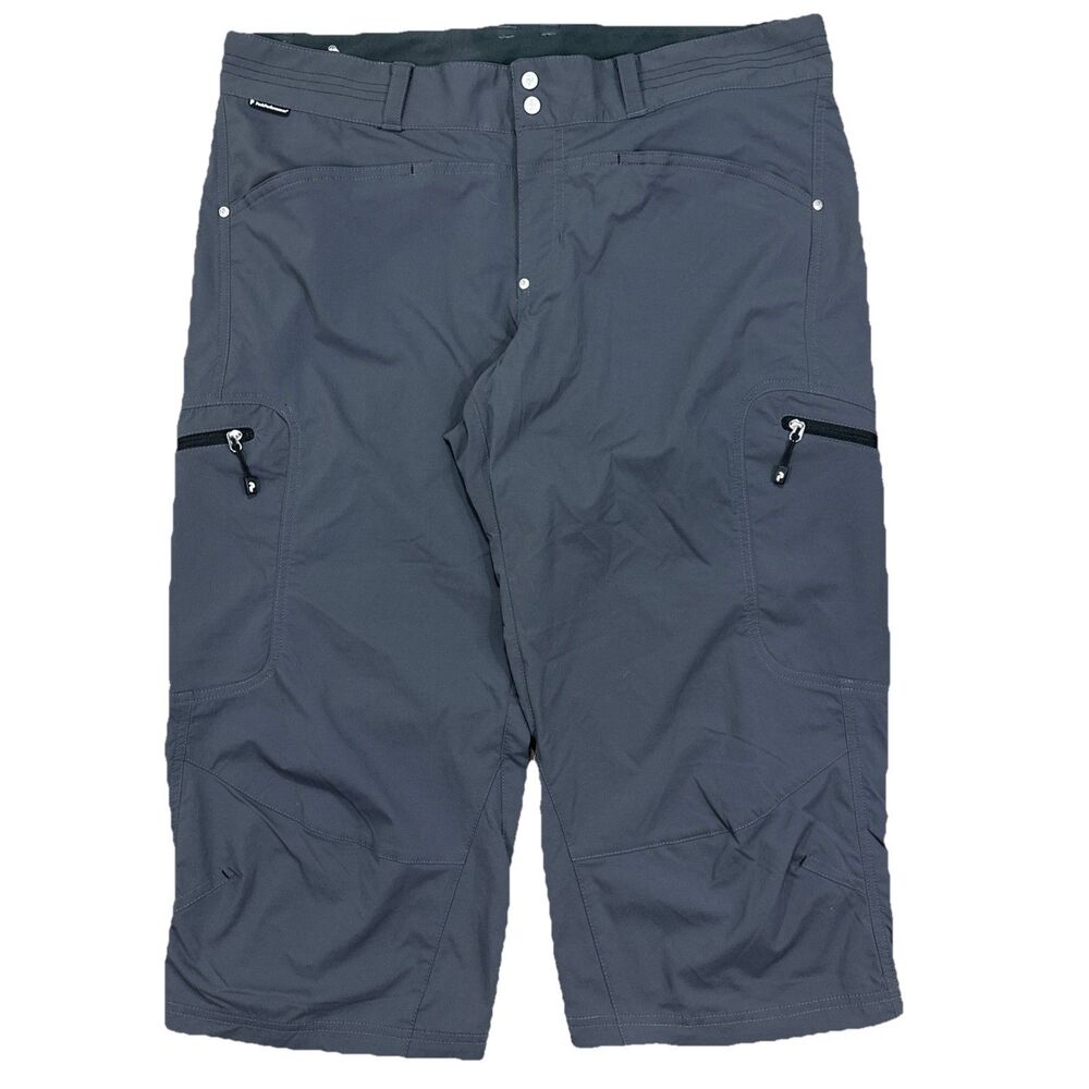PEAK PERFORMANCE Women’s Dexie Hiking Capri Pants Gray Pockets Size Large